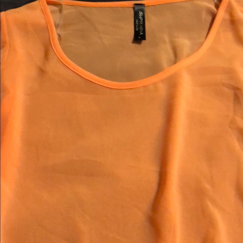 Blouse with Ruffled sleeve and at bottom